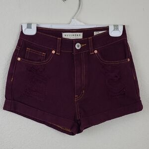 Burgundy Bullhead Denim Co. High Rise Short